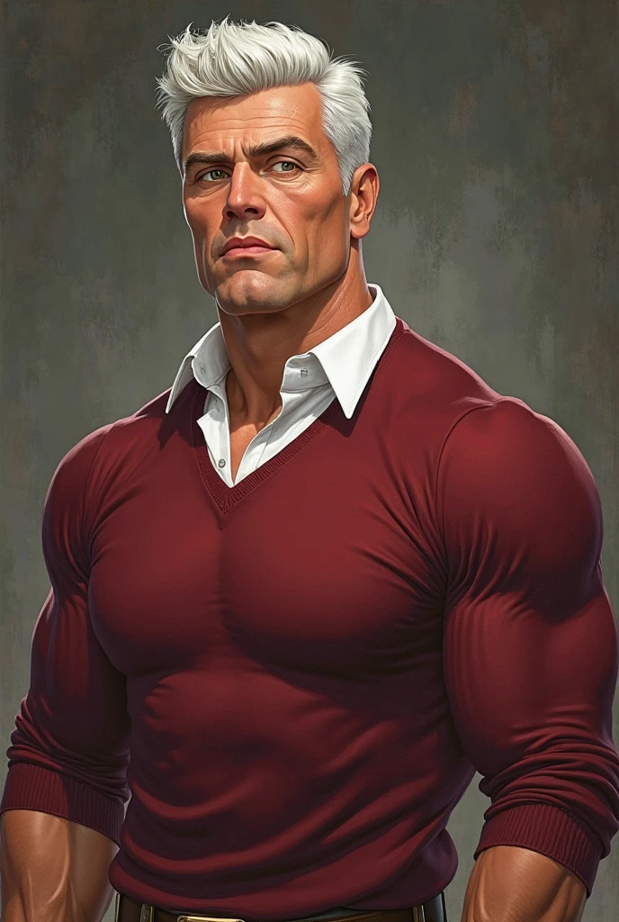 Rough Man Stronger Heroic Presence Serious and strong pose Regular shirt normal sleeve long short with pockets on the sides long short loose with bags on the sides Con sneakers converse Red T-shirt