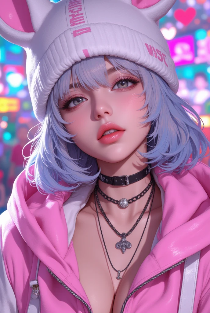 a woman in a pink robe standing in front of a white background, coat for a rave, stylish coat for a rave, pink fur, coat for a rave with fur, neon pink, pink fluffy fur, wearing a pink hoodie, hot pink, furry style, pink clothes, some pink, pink girl, fluffy ebay product, ((pink)), fur coat, fluffy
