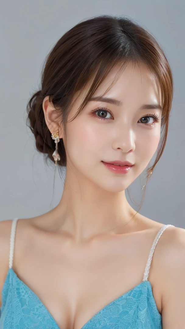 ((Best Quality, 8K, Masterpiece: 1.3)), 1 Girl, Slim Abs Beauty: 1.3, (Hairstyle Brown Hair Shortcut, Big: 1.2), Dress: 1.1, Super Slender Face, Delicate Eyes, Double Eyelids, Smile, Home, Raw Photo