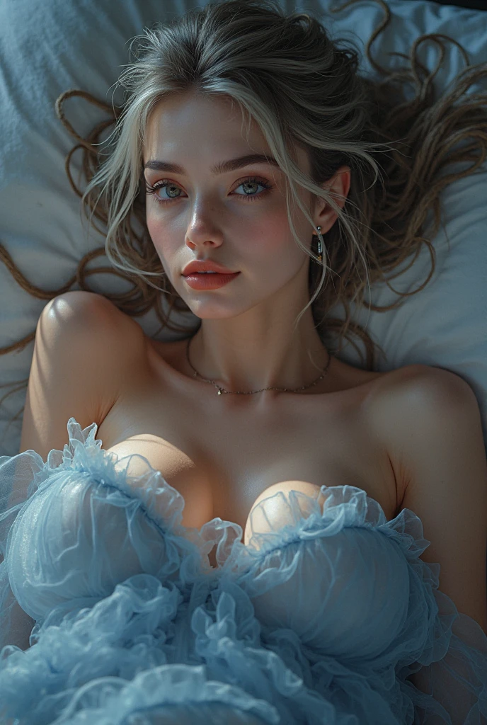 Elsa from Frozen beautiful girl in bed large butt and large boobs