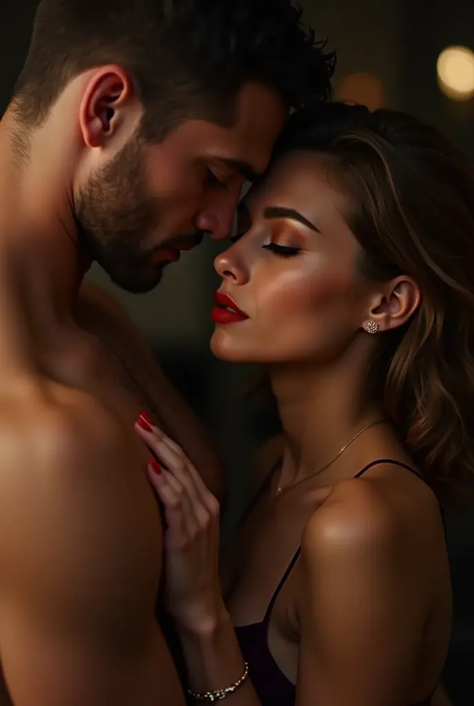 A beautiful and sexy woman facesiting a man