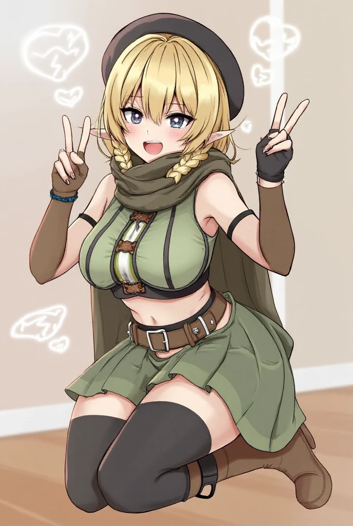 rinkles Beautiful breasts cute face blackThong braided short hair