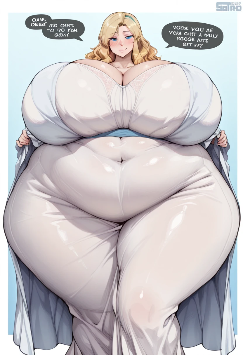 vladilenamilize, vladilena milize, (grey eyes:1.5), grey hair, hair between eyes, long hair, ahoge,((best quality)),((highly detailed))
BREAK masterpiece, highres, 1girl, red bikini
BREAK looking at viewer, smile, laying on bed
BREAK indoors, classroom, ((only 5 fingers per hand)) (only 2 hand)
BREAK (masterpiece:1.2), best quality, high resolution, unity 8k wallpaper, (illustration:0.8), (beautiful detailed eyes:1.6), extremely detailed face, perfect lighting, extremely detailed CG, (perfect hands, perfect anatomy), chubby, chubby girl, curvy, large breasts, lips, plump, thick thighs, thighs, (((oversized gigantic stomach)), curvy, large breasts, lips, plump, thick thighs, thighs, (((oversized gigantic stomach)), curvy, large breasts, lips, plump, thick thighs, thighs, (((oversized gigantic stomach)),1girl