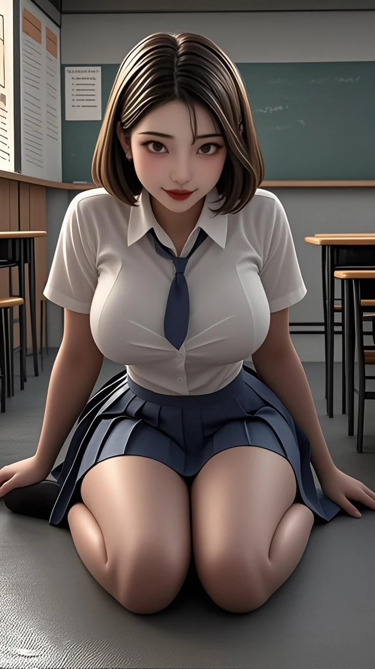 masutepiece、masterpiece、top-quality、ultra-detailliert、hight resolution、hight resolution、8K Portrait、Unity 8k壁紙のhigh-detailCG、Unity 8k壁纸、Cute little:1.5、Lori:1.5、Highly detailed CG Unity 8k wallpaper、逼真、realperson、Cute little、 Portrait photos、shinny skin、high-detail、(sixteen years old:1.2)、(1人)、Beautiful clear eyes、Ultra-fine depiction、delicated face、Lovely lips、skinny body、Big breasts thin waist、Thin leg、(school classrooms:1.6)、
1girl in, Cute, Perfect face, Seriously, (blush:1.5),
Big breasts,((School Uniforms:1.2)),(((Clothes lift:1.5))), (((Nipples))), Detailed description vagina,Show vagina,Spread legs,spreading pussy,((cum in vaginas:1.5))