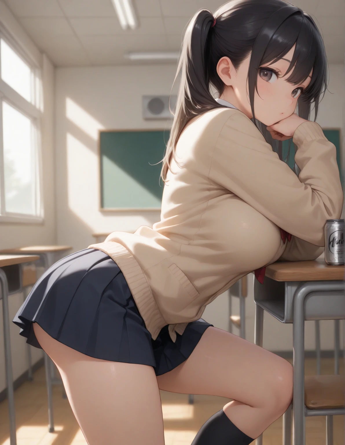 masutepiece、masterpiece、top-quality、ultra-detailliert、hight resolution、hight resolution、8K Portrait、Unity 8k壁紙のhigh-detailCG、Unity 8k壁纸、cute little:1.5、Lori:1.5、Highly detailed CG Unity 8k wallpaper、逼真、realperson、cute little、 Portrait photos、shinny skin、high-detail、(sixteen years old:1.2)、(1人)、Beautiful clear eyes、Ultra-fine depiction、delicated face、Lovely lips、skinny body、big breasts thin waist、Thin leg、(school classrooms:1.6)、
1girl, cute, perfect face, seriously, (blush:1.5),
big breasts,((School Uniforms:1.2)),(((clothes lift:1.5))), (((nipples))), detailed description vaginal,show vaginal,spread legs,spread pussy,((cum in vagina:1.5))