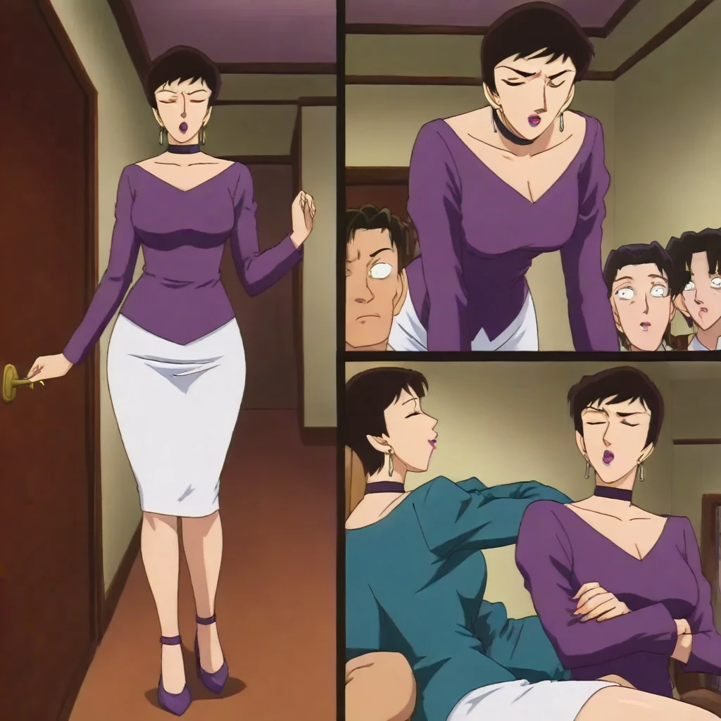 score_9, score_8_superior, score_7_superior, score_6_superior, score_5_superior, score_4_superior, break, sauce_anime, 1980s (style), retro artstyle, 1980s anime cels style, anime screencap, (Flat Color), break, One girl, Shaking breasts, , bangs, short hair, Brown Hair, Cowboy Shot, Panties、白いPanties、Skirt Lift、Her skirt is flipped up、Curvaceous、Large Breasts、Thick thighs、ピチピチのPanties、Pantiesが完全に見えている、Pantiesが丸見えになっている、Nipples are visible、blush、Embarrassed look