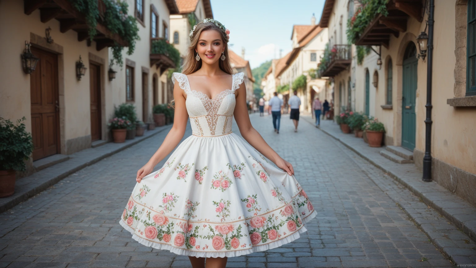 professional photo of 1 Girl , ,beautiful view, age 20, 170 cm height, beautiful girl, mix of taylor hill face, irina shayk face ,amber heard face, emily didonato face and yael shelbia face, beautiful face, real face, light brown hair, medium hair, Highly quality texture hair, curly hair, natural medium to large breasts, natural cleavage, blue eyes, sexys, curvy girl, perfect body, white skin, radiant skin, skin texture details, sexy attvery sweet girl, jaw dropping beauty, top-quality, masterpiece, high resolution, Photorealsitic, Raw photography, 16k wallpaper,flawless, professional lighting, highly detailed, chanel red dress,, intricate details, vogue style, cleavage, neon red mini floral dress,with embrodery details, intricate details, she is a fashion model prada trendy clothes,,she is a supermodel, walks on the runway during the Dior Fashion Show during Paris Fashion Week Spring Summer 2018 held in PariFrance on September 26, 2017, Photo by Jonas Gustavsson Sipa , vogue style, Look at viewer, seductive smile, full body photo, ultrasharp, image clarity, Canon EOS M50,Hybrid AF with 179-point focal plane phase detection and 25-point contrast detection nikon500, Happy smile, elegant pose, stylish, chanel summer collection off shoulder look, bottom angle, backgound details, foreground objects, flawless, professional lighting, highly detailed, Very detailed,real life enhancer, vivid colors, with beautiful contrast colors, she is a fashion model , Happy smile, uhd, perfect legs, realistic, sideways angle, wide shot, chanel red mini floral dress,light on her face, try to accentuate her beautiful face she is a Victoria's Secret model, runway fashion show, indoor, naughty smile, image clarity, vibrant colors, flirting with the camera, indoor, happy, smile,