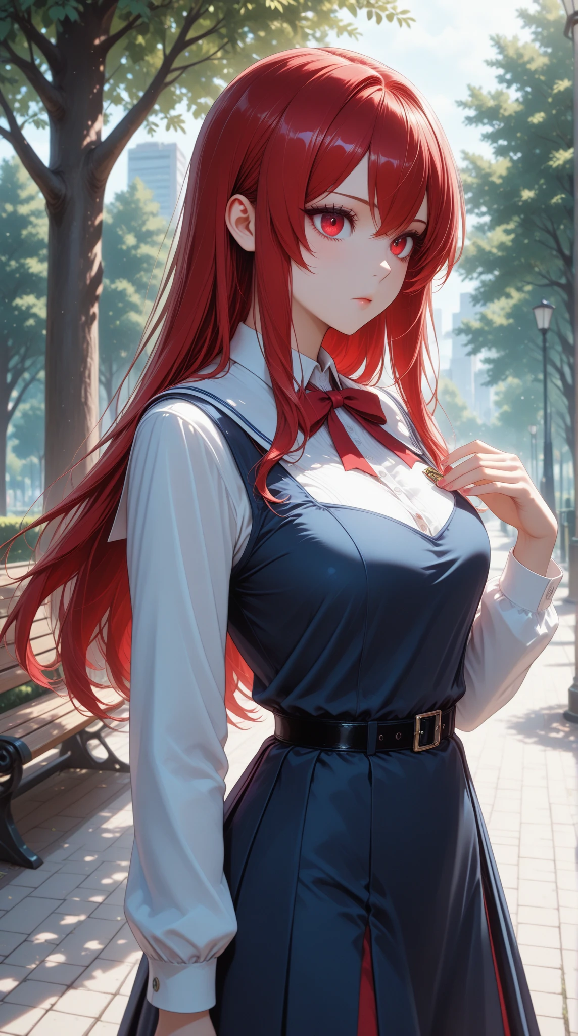 Red hair green eyes woman