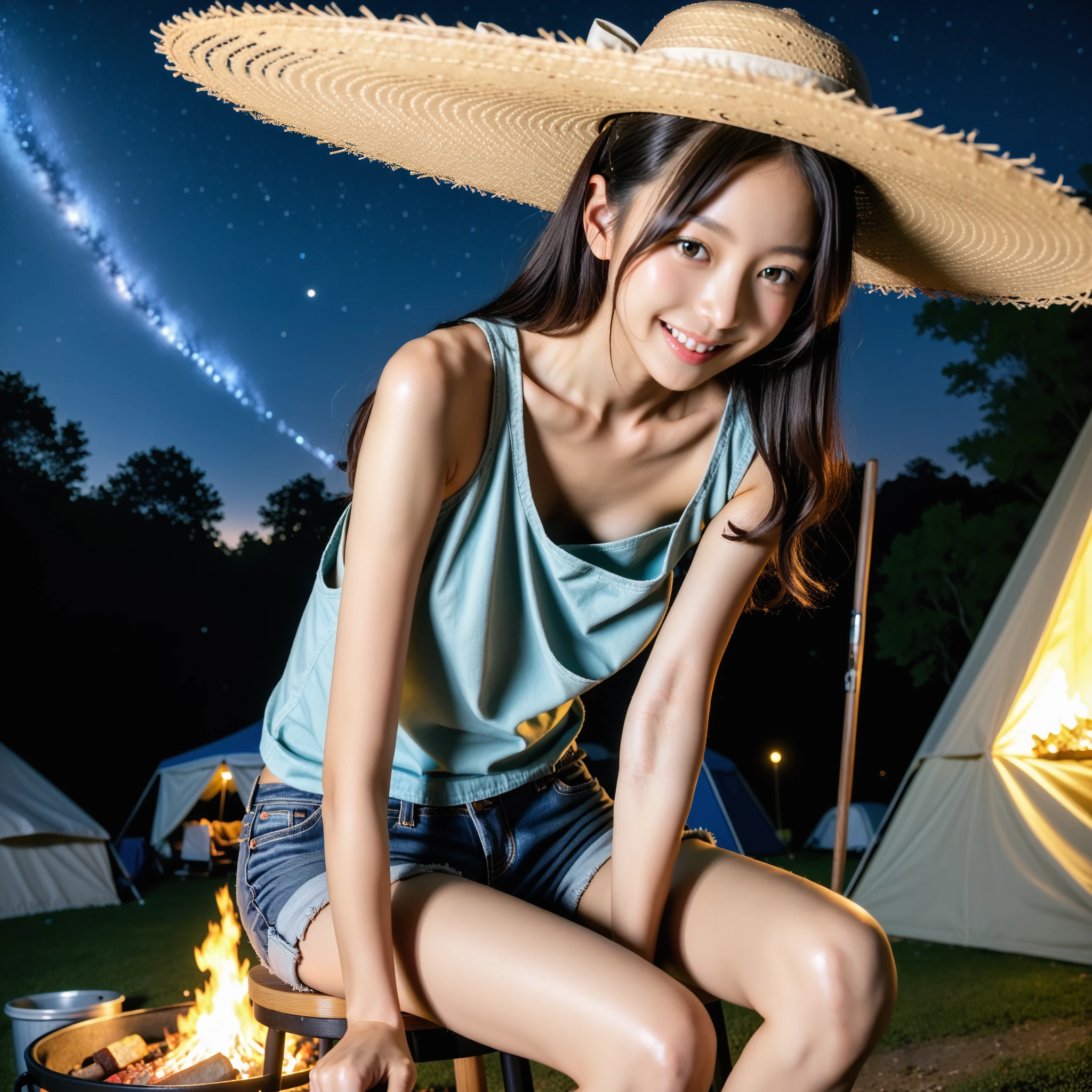 un film western, un barbecue, Feu, Danse en ligne, musique live, Promenades en foin, cow-boy, Musique country, rodéo, décor rustique, Jeux de plein air, Grange , grillage, Chansons sur le feu de camp, Retraite dans un ranch, magnifique brune, corps parfait, posant, tenue de cow-girl, fond de coucher de soleil, Canon1DX