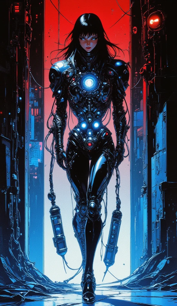 Ready to print t-shirt art vector colorful graffiti illustration of a robotic cyberpunk ninja woman, futuristic cyberpunk city background, realistic picture style, image on white background, centered.., maximalist art, by Moebius and Hariton Pushwagner, (ambient occlusion, masterful, beautiful), poster art, bold lines, hyper detailed, expressive, award winning, (landscape:1.4), (intricate details, masterpiece, best quality:1.4), looking at viewer, dynamic pose, wide angle view, in the style of nicola samori , futuristic style, sleek, ultra modern, high tech, ornate by Moebius and by Marc Simonetti, clean lines, geometric shapes, Minimalist color scheme of red and cyan
mkitdecy, rust, cracks brutalism, style by Tom Jung and Drew Struzan and Tim and Greg Hildebrandt, ((style by artgerm and Greg Manchess and Ilya Kuvshinov))