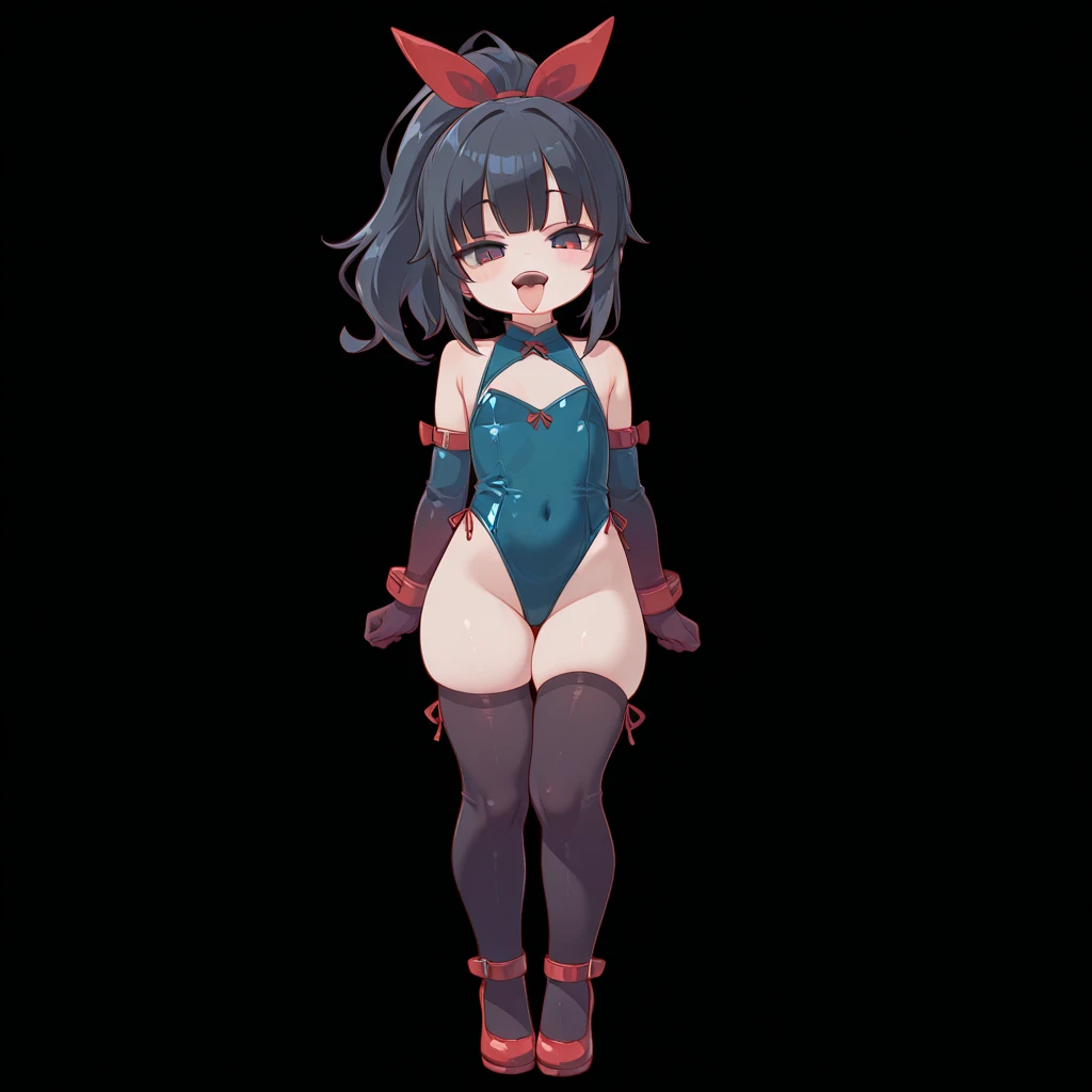 Undead Maiden，Detailed character drawings，Little evil god，devil horns，headgear，Detailed character designs，full body picture，Standing drawings of characters，Double tail，multiple views