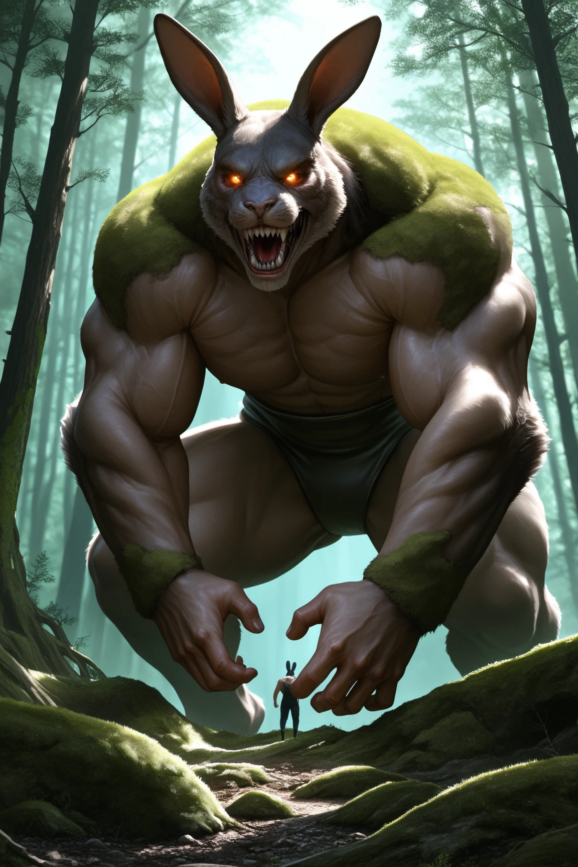 Terrifying figures，Behemoth，Forest path