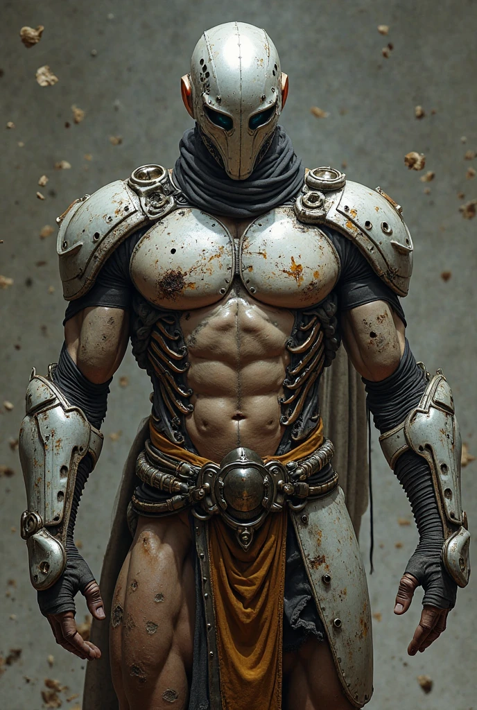 Personagem masculino com aspecto de lobo de armadura