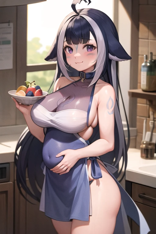 top-quality、Top image quality、in 8K,4K,masterpiece、(NSFW:1.6)、ultra-detailliert、Beautiful、ultra-quality、adult-like、Cool、girl with(((35year old、fox Maiden:1.2、Bust 78、silver long hair、a short dress、Red Eyes、flank、erotick:1.4、Happiness、The tattoo, Pregnant belly, round belly, huge belly)))、place々torn:1.4、posterior view:1.4、s ass、hiquality、visualart、Background with((nightcity:1.2))、masutepiece, (Pregnant:1.6,round belly,huge pregnant belly), sitting on a stool,Spread legs, cute pussy, perfect pussy, Sexy figure,