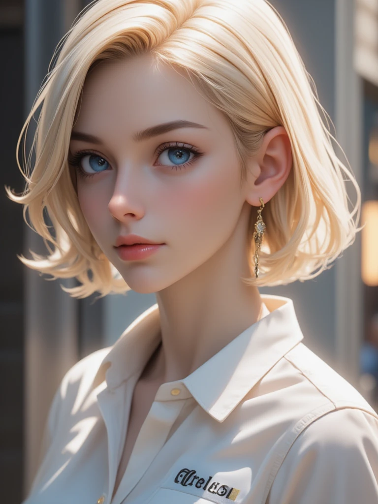woman posing photo, Beautiful cute blonde girl, a sexy girl, a beautiful, large breasts, very blonde short hair, photo of a beautiful woman, Young sensual woman, smile, beautifully soft lighting, The Goddess, bathed in golden light, woman, choker around the neck, detailed eyes and face, beautiful detailed eyes, beautiful detailed lips, extremely detailed eyes and face, Sexy young woman, sensual woman, soft portrait shot 8 k, gorgeous soft lighting