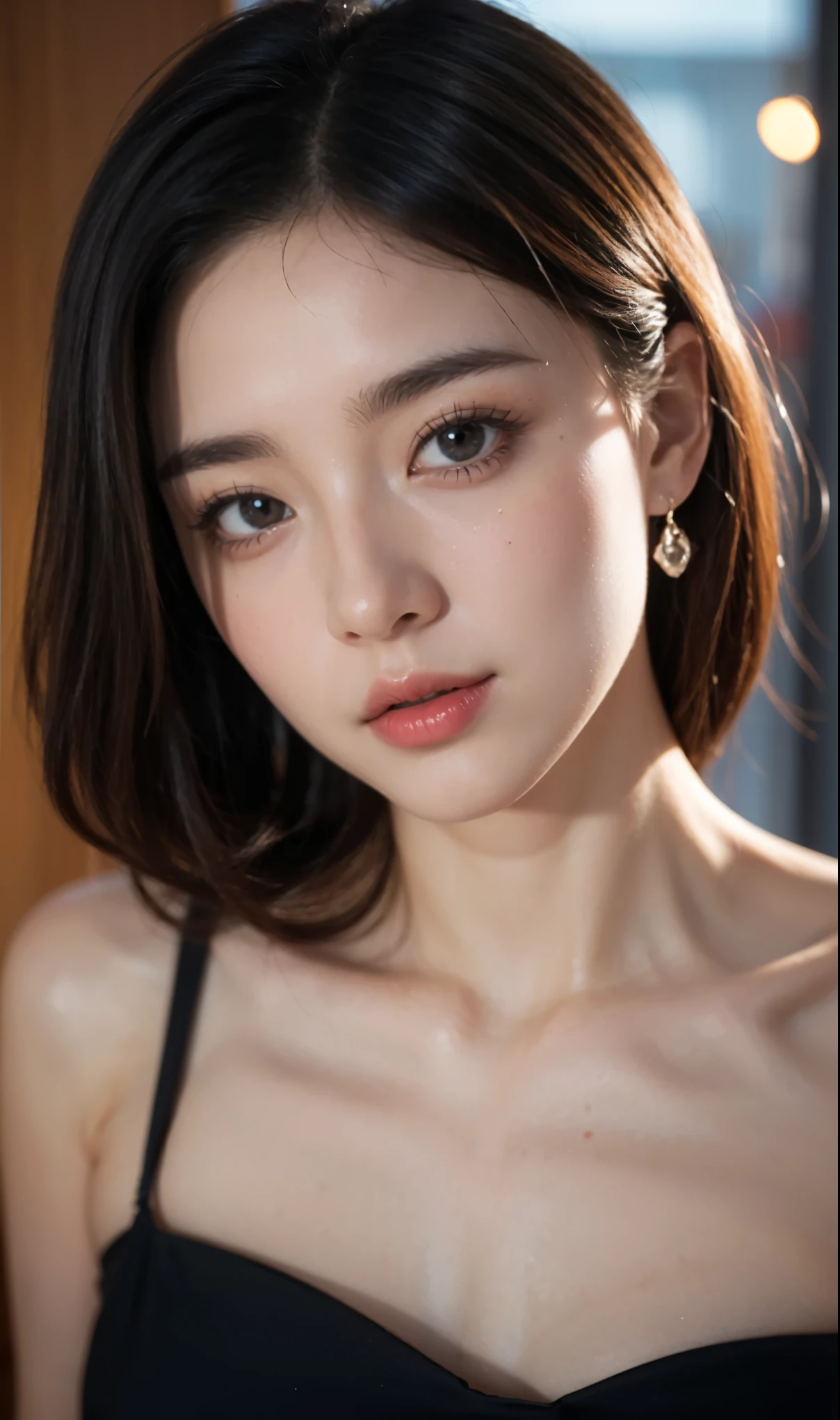 Memory correction:255, Everything modern:1.66, Cute Japanese Women Photos, smile, 20-year-old, Oil and hair balm for one-length straight hair:1.55, (photo Realistic:1.4), (hyper Realistic:1.4), (Realistic:1.3), (Smoother lighting:1.05), (Improving the quality of cinema lighting:0.9), 32K, 1 person,20-year-oldの, Realistic lighting, Backlight, The light shines on your face, Ray Tracing, (Bright light:1.2), (Improvement of quality:1.4), (Highest quality Realistic textured skin:1.4), fine grain, Detailed face,(smile:0), (Emphasis on face close-up:1.3), (Enhances the beauty of skin texture:1.1),((Extremely precise and accurate anatomy:1.0)), (Enhances the beauty of skin texture:1.1), Clean and glowing skin, mesh, thin:1.2, (Realistic:1.3), Realisticなライティング, (Smoother lighting:1.05), 32K, One Japanese woman, fine grain, Detailed face, (Film Grain:1.1),(Accentuates body lines:1.1), High resolution, Natural look, Kind eyes, Improves hair quality, Delicate light and shadow, Transparent muscles, Graceful pose, Beautiful Eyes, Sharp details, Soft light reflection, Beautiful contours, Delicate skin tone, Fine hair texture,Cute Japanese Women Photos,
