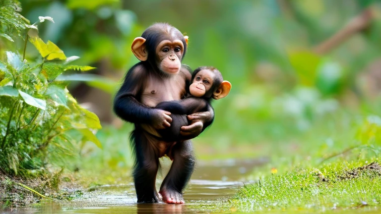 cartoon movie,Mini monkey very happy and cute,Because he is about to hatch from the egg