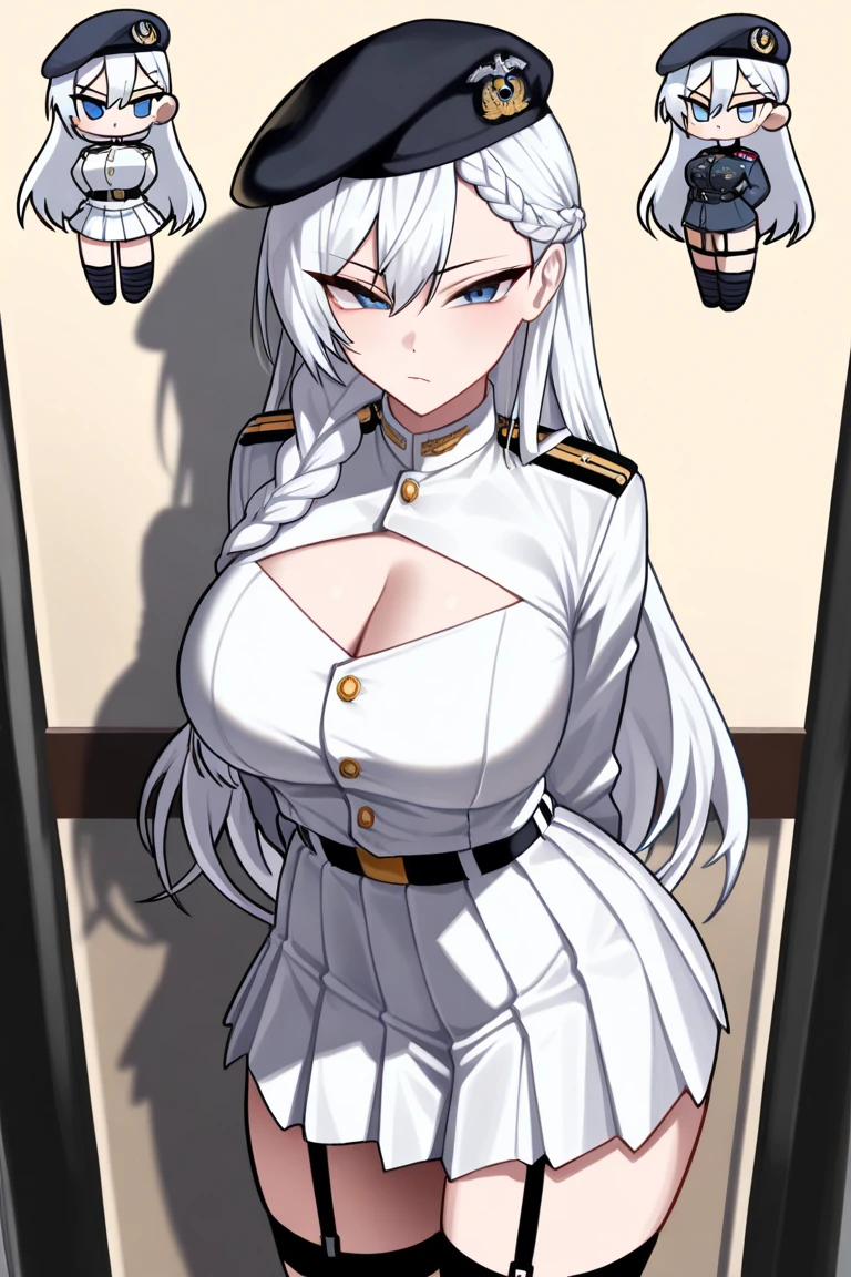 An anime-style artwork depicting ruan mei from the game Honkai star rail.
Tags: ruan mei, anime, detailed eyes, detailed lips, crop top, turtleneck, pencil skirt, smiling expression, intense gaze, glowing emblem on hand, dynamic pose, mystical background, vibrant colors, digital art, high-resolution, professional quality, gigantic breasts, (underboob : 1.4), curvy, cowboy shot, (gigantic breasts: 1.4), (blue eyes: 1.4), (white hair: 1.4), long elf ears