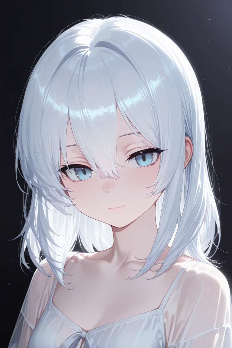 1 girl, white hair, nude, ((best quality)), ((masterpiece)), (detailed), perfect face