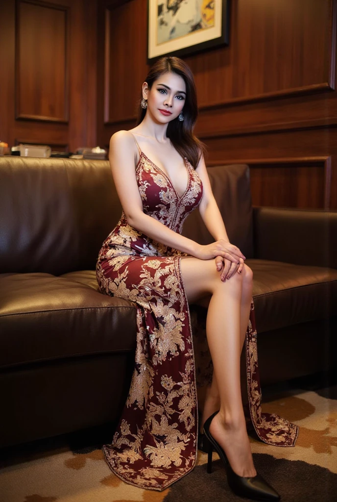 nsfw, Classic Bollywood glamour, wearing red evening gown, dazzling accessories, (captivating eyes, red lips, flawless skin), luxurious backdrop, velvet curtains, dramatic pose, interesting composition, spotlight illumination, rich shadows, sparkling bokeh, exquisite details, high-resolution, 35mm film, timeless elegance, natural blurry, spread legs:1.2, hairy_pussy, dark brown_hair, small_breast, holding_breasts, looking at the viewer