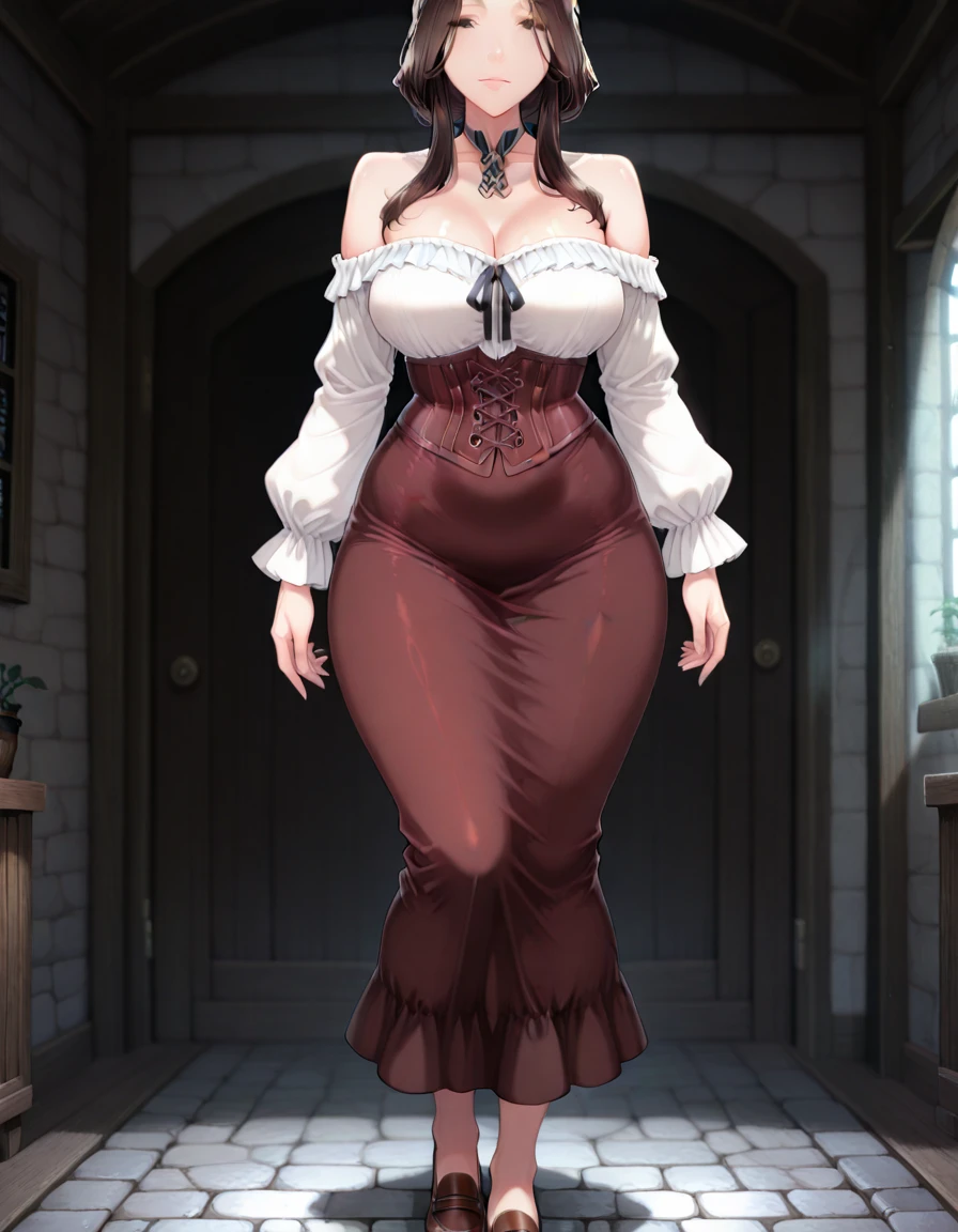 (bear), (pink ), , anthro, (wearing small tunic), (wearing victorian cloths,), high detail, high resolution, raw photo, gray background, cleavage, 1girl, solo, huge breasts, high quality, hi res, sharp, detailed body, detailed, cartoony, ((looking at viewer)), (happy), very happy, t full body, whole body, ((full body portrait)), far away, (((full body concept))), attack pose, battle pose, chubby, ),pink (, long dress, corset, shoes, vest, short hair, long robe, long dress, long skirt, strawhat