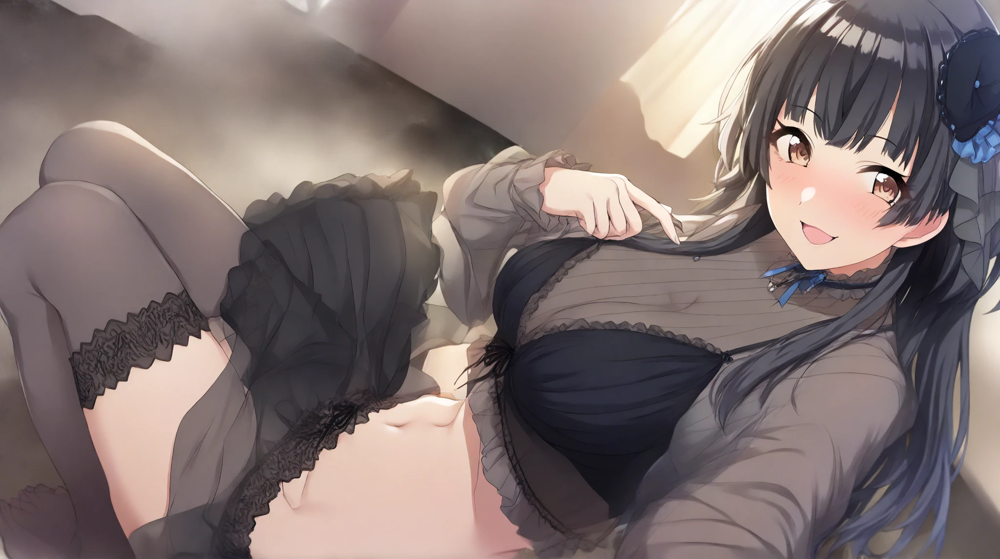 ((Spread your legs))、(Luxury hotel bed)、((Sweat))、Sailor suit cosplay、(((Sexy pose))),Ultra-high resolution, Mature Woman, Mature Woman, Very detailed, ((Big Breasts)), Perfect hands, Detailed fingers, Beautiful fine details, (((school uniform)))、(((Fancy lace panties))), ((Long Hair)),((Twin tails)),Black choker, Earrings,(garter belt), (Black Stockings),Perfect Eyes, Seductive eyes,