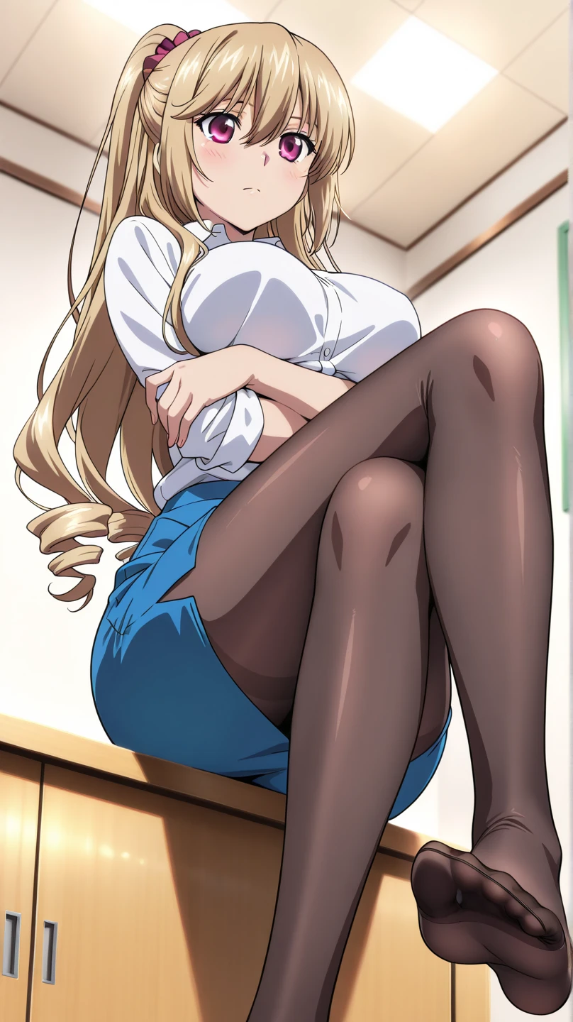 Three Women、beautiful girl、smile、Brat、after school、evening、high school girl、Academy、Schoolyard、全員pantiesを見せる、A large number of students、Blazer uniform、Pleated skirt、Black Pantyhose、Long Hair、Highest quality, Thick thighs、Big 、Big Ass、Black Hair、Blonde、Brown Hair、panties、Sweaty pantyhose、Sweaty crotch、Angle from directly below、Face Horse、Face sitting、Squatting with legs apart、There's a man lying underneath、Leaning over the man's face、Face sitting位