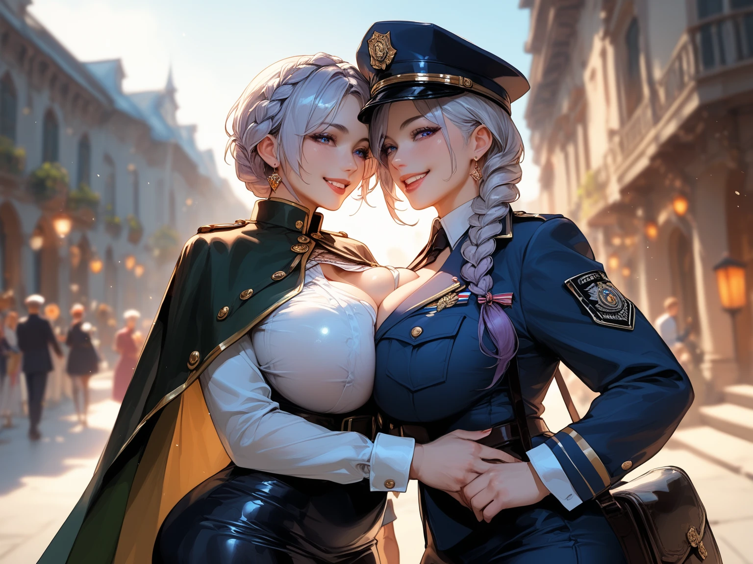 (masterpiece:1.3),(best quality:1.2), (absurdres), skin pores, (skindentation:1.2), (mature female),eula \(genshin impact\), (Eula Lawrence:1.3), (detailed illustration), intricate detail, (naughty face), nsfw, (wet),Blue hair,detailed eyes, ornate, Leaning Against Wall,Dark Alley,Sunglasses Aviator, Red Lipstick
(Trench Coat:1.2), Knee-high Boots, Fit, Magic medival Street, intricate, Tattoos, Earrings. cleavage,
trending on cg society, trending on artstation. happines, (undressing:1.2),