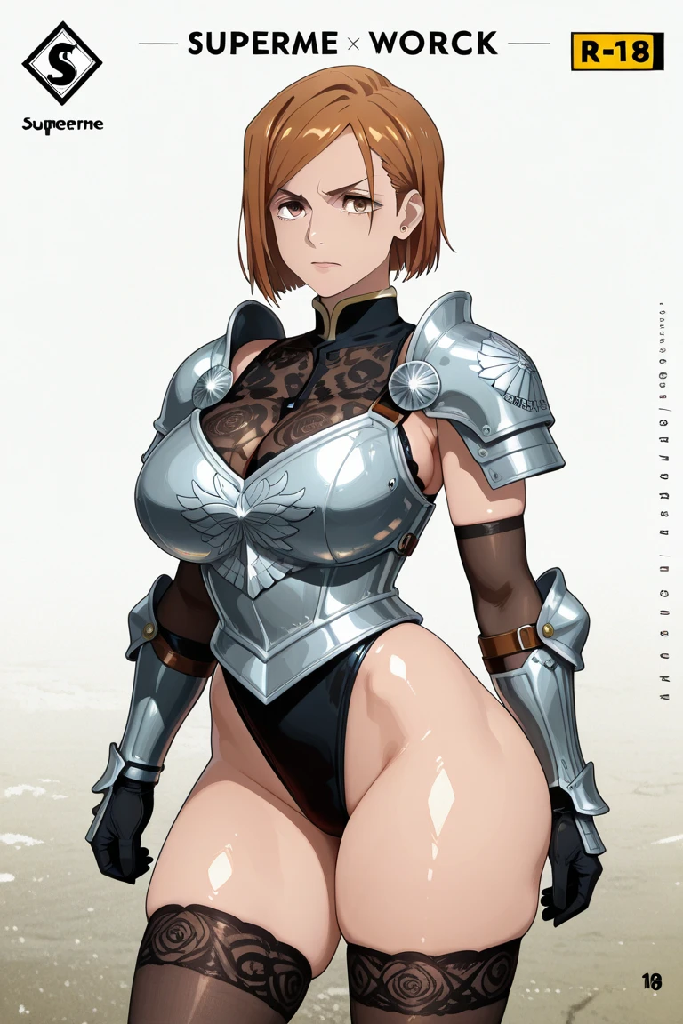 cloud, day,outdoors, standing in front of a castle , holding a sword in her hand, (helmet:1.3),(armor),(breastplate),(skirt_armor),(silver_BRA),a helmet on her head,armored_boots, (Blue_eyes),(brown_hair),(short_hair), (hair_Bun),(Bangs), 1 girl, 20yo,Young female,Beautiful Finger,Beautiful long legs,Beautiful body,Beautiful Nose,Beautiful character design, perfect eyes, perfect face,expressive eyes, looking at viewer, From_Center, From_front,full_body, official art,extremely detailed CG unity 8k wallpaper, perfect lighting,Colorful, Bright_Front_face_Lighting,shiny skin, (masterpiece:1.0),(best_quality:1.0), ultra high res,4K,ultra-detailed, photography, 8K, HDR, highres, absurdres:1.2, Kodak portra 400, film grain, blurry background, bokeh:1.2, lens flare, (vibrant_color:1.2) (Beautiful,large_Breasts:1.4), (beautiful_face:1.5),(narrow_waist),