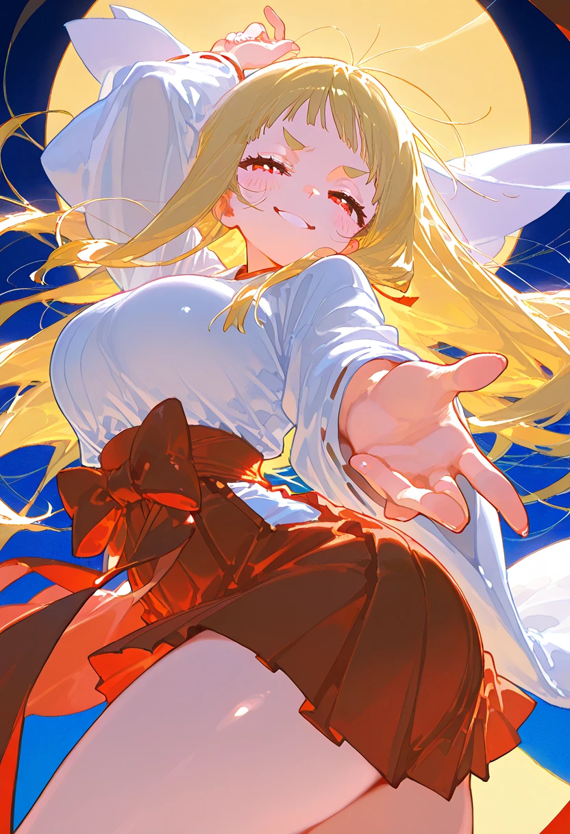 (非常にdetailedな 、 8k wallpaper,masterpiece, highest quality, 非常にdetailedな),(Best lighting, Best Shadow, Very delicate and beautiful),floating,(Beautiful woman、Blonde Hair、Sister clothes)、(Nuns:1.3)、(Costume with slits)、(Thighs)、(Flying kick towards the audience:1.4)、Smiling、(highest quality、masterpiece、High resolution、detailed)、animeスタイル、Flat Style,Beautiful Eyes, Delicate and beautiful face, BREAK,extremely detailed、Dynamic Angle、anime、fullbody、action、Western