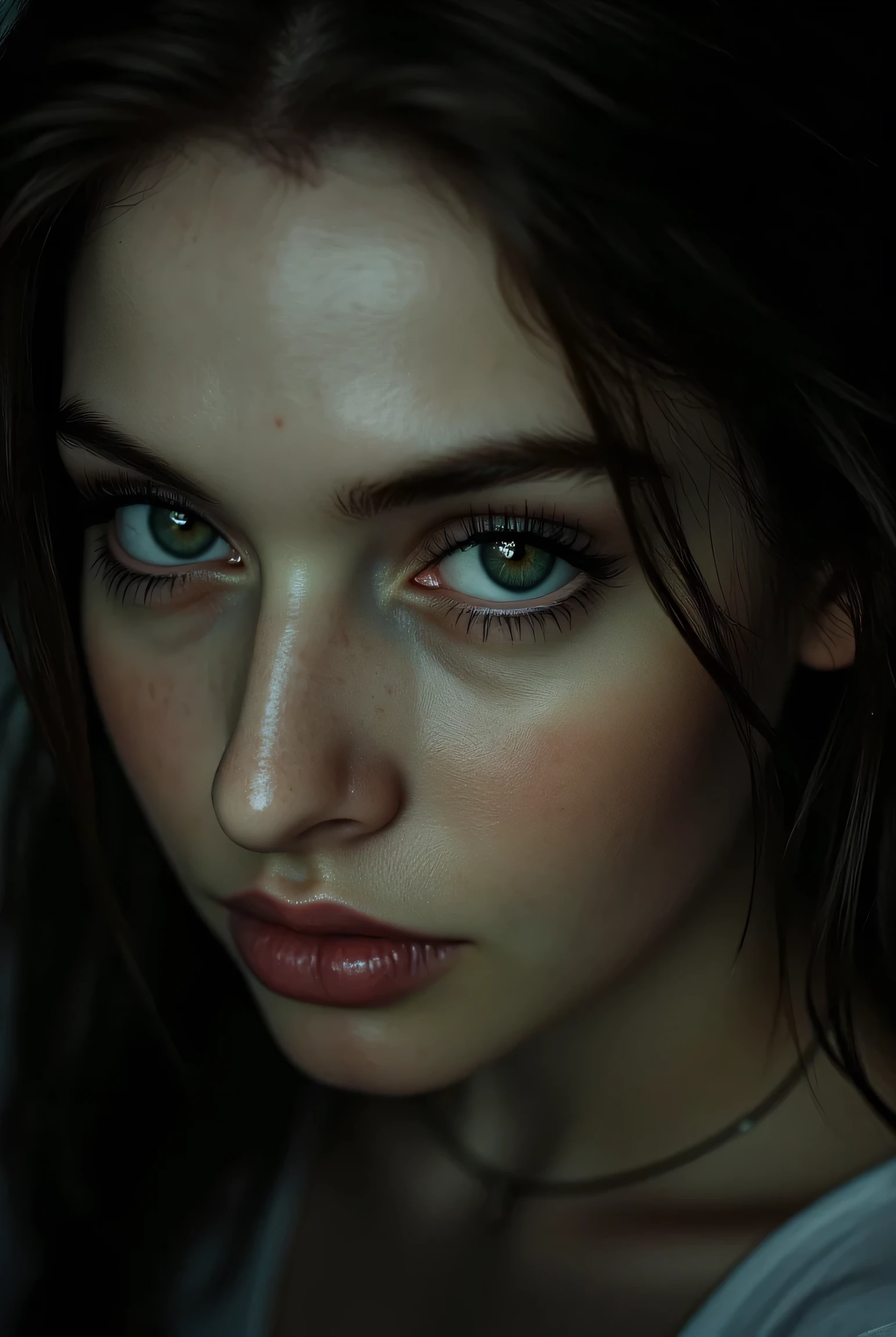 The eyes are the window of her souls. Drematic shot good lighting goog angle shot