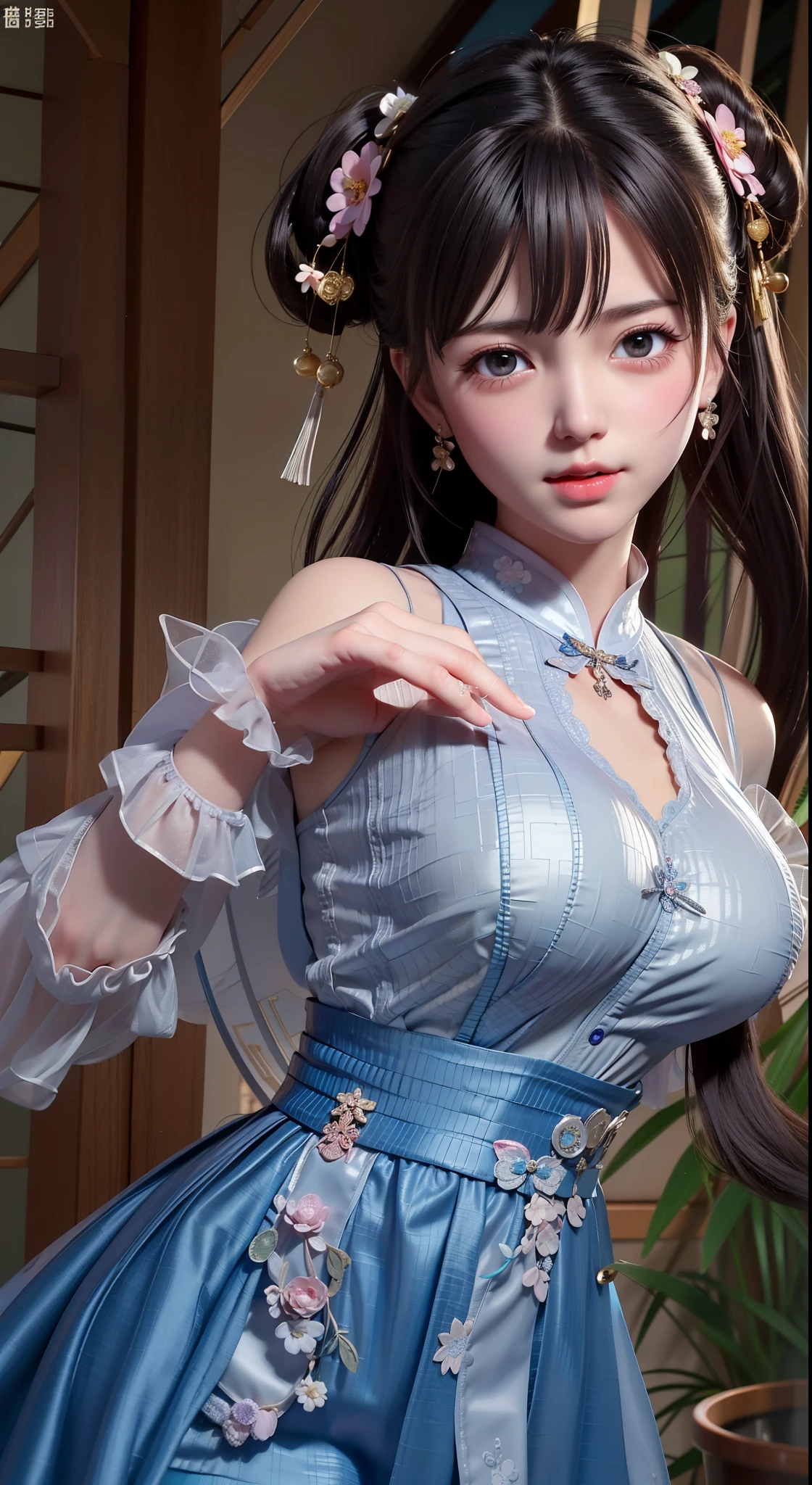 ultra realistic 8k cg, flawless, clean, masterpiece, professional artwork, famous artwork, cinematic lighting, cinematic bloom, perfect face, beautiful face, fantasy, dreamlike, unreal, science fiction, lace, lace trim, lace-trimmed legwear, luxury, jewelry, diamond, gold, pearl, gem, sapphire, ruby, emerald, intricate detail, delicate pattern, charming, alluring, seductive, erotic, enchanting, hair ornament, necklace, earrings, bracelet, armlet,halo,autumn,
((,1girl, pov,best quality, solo, large breasts, looking at viewer,)) , ((((,, blurry_background, blurry_foreground, depth_of_field, motion_blur, day, building, blue_sky, sky, city, 1girl, cloud, town, outdoors, sitting, photo_\(medium\), solo_focus, ))))
<lora:DA_TangWuTong:0.6>