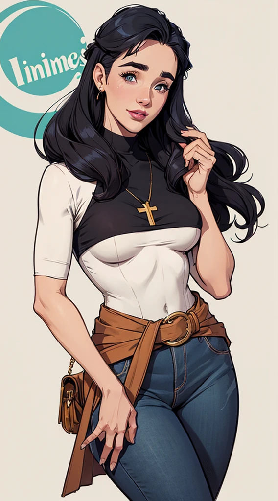 Com um dragão Ennifer Connelly, very long to the waist and half curly with bangs, seios pequenos, olhos grandes com um brilho apaixonado, olhos verdes mel, Um lindo sorriso, vestindo uma camiseta preta longa com um terno feminino verde e jeans, in a serious and sweet comic-style pose, alta qualidade Jennifer Connelly personagem mulher estilo Jennifer Connelly com marcas de guerras Imagem de desenho animado de uma mulher .Ilustra??o estilo desenho animado, estilo de arte dos desenhos animados, estilo de arte dos desenhos animados, digital illustration style, estilo atompunk projeto de pessoaagens altamente detalhado, arte digital detalhada coragem, Forest fan art, Design de personagens de retrato, beautiful digital illustration, retrato de alta qualidade, Arte em quadrinhos, mulher jovem cabelo com transas lindas . Queen Anna by Jennifer Connelly lined eyes Medium large bust and wonderful sexy clothes. image expression of sexual desire from waist to head illustration Queen Anne of Arendelle atompunk style Fallout 4 style pose playboy magazine sensual witch Character cartoon style facial expression happy beautiful smile and six medium small portrait mode waist up with lots of gold around her other stones portrait precious mode waist up queen of the south Jennifer Connelly GTA scenery dominatrix gold coins chest with jewelry with her boyfriend, um homem com barba preta, armado com um estilo militar, Jennifer Connelly Turnaround sheet Creates multiple images in different poses of the same cartoon character:1.2), Woman from Southern Brazil Drawing Art Gaucho Artline white background woman Cartoon image of a woman , roupas sensuais , garota Personagens GTA estilo artgerm femininas Yvonne Strahovski estilo de desenho garota,, pequeno, Shy, bunda grande, catholic nun outfit , dynamic pose, Quente, soft or colored lips, fundo simples, perfect hands, anatomia perfeita, Inclina Jennifer Connelly estilo Cartoon estilo iluR