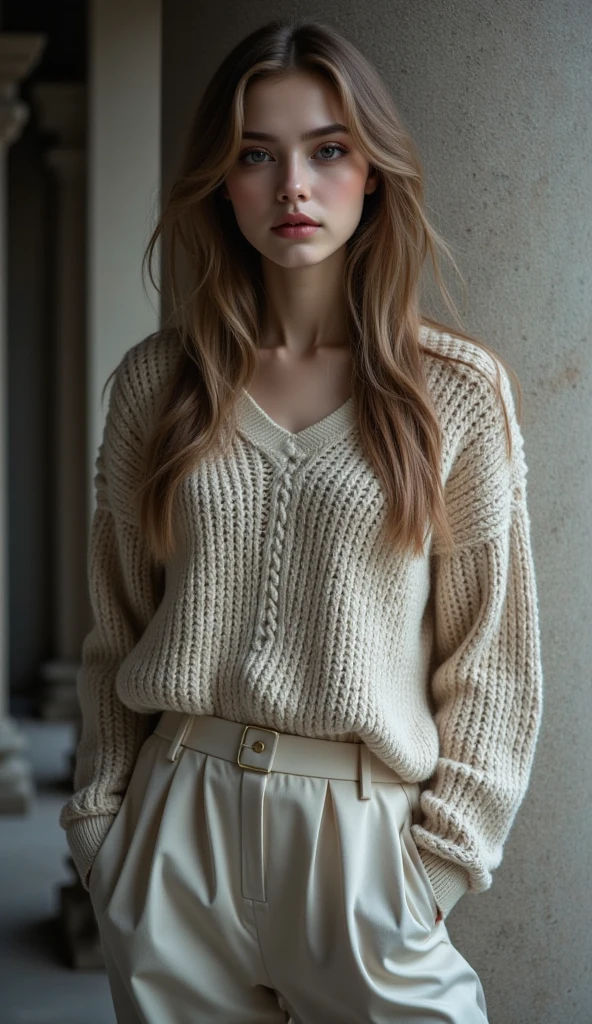 (wallpaper),32k,((Extremely exquisite and beautiful)),(((masterpiece))),(((best quality))),(超high resolution),Realistic shadows,(high resolution),(Smooth and flawless fair skin:1.5),(Pale skin:1.3),The facial details are extremely delicate,漂亮的Eye,(Perfect body:1.1),(Very detailed),Flawless, Clean, Professional artwork, Perfect face, Pretty Face, beautiful Eye, ((Perfect female body)),(blush:0.5),Express,（（White pantyhose））,(Large Breasts：1.3），Very detailed_Eye, Thick thighs, （（Snow background））, long shot,sweater, mini skirt, ,（ Standing：1.3）, （（full-body shot））, (Ambient Light:1.3),(work:1.3),(HDR:0.1),Accent Lighting,
