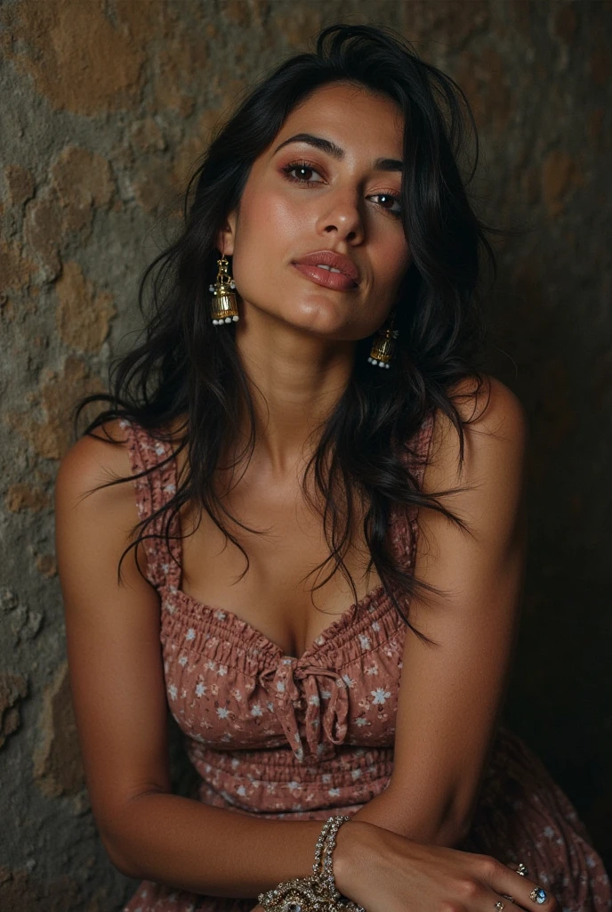 portrait of sks woman in jordan, at the petra, by Flora Borsi, style by Flora Borsi, bold, bright colours, ((Flora Borsi)), by Annie Leibovitz, <lora:lora-small-loraine-lna:1>