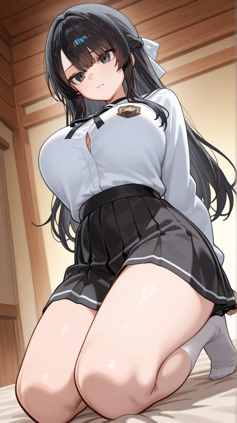 One Woman、One Man、A man gets his face stepped on by his butt、Married women、beauty、Cafe、Cafe店員の制服、淫乱Cafe店員、Cafe店員、Age 25、Tight Skirt、Looking down at the viewer, Wavy long hair, Highest quality, Focus on the thighs, smile、 Black Pantyhose, panties under pantyhose,Purple Panties、 kitchen、Plump thighs、Big 、Big Ass、 Black Hair,My thighs are steaming between my legs 、Sweaty pantyhose、Hold both knees、Lie on your back with both knees hugged、Sweaty crotch、両手でHold both knees、Hold both knees with both hands and spread them apart、The man puts his face close to the woman's crotch、Having your crotch sniffed