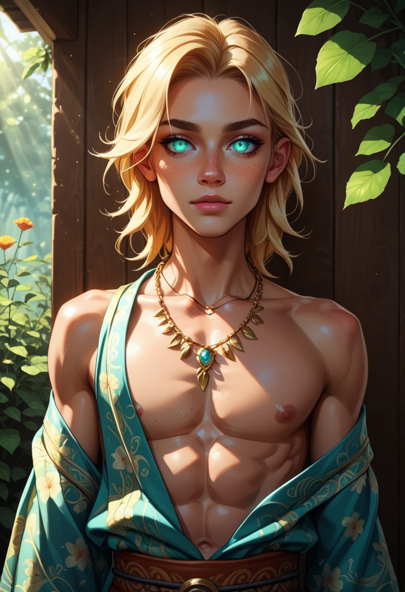 little boy tribal,(((little boy,boy,???,??? only,,1boy,male gender))),((((8 years old)))),

child's chest,(((white hair,short hair,very short spiky hair,white hair with aqua stripes,colored inner hair))),((aqua_eyes:1.3))),intricate eyes,beautiful detailed eyes,symmetrical eyes,big eyes:1.5,(((black skin,dark skin,lustrous skin:1.5,tanned skin,bright skin: 1.5,skin tanned,shiny skin,very shiny skin,shiny body))),(((??? body,a little chubby,good anatomy,accurate body proportions,detailed shota body for young boy,))),(((detailed face and eyes))),((undercut)),

(nsfw),

((((bare chest,naked torso)))),(barefoot,),(((slave,slave collar,Long chain leash connected to her collar,shackles,loincloth,bulge in loincloth))),((torn clothes,wet clothing,intricate outfit)),

dynamic pose,looking at viewer,(tears,open mouth),centered,scale to fit dimensions,Rule of thirds,

((beautiful bath house made of egyptian marble and pillars, beautiful clear water in pool)),scenery:1.25,((intricate scenery)),((egyptian temple background)),outdoors,overgrown,(overgrown background,glowing crystals,bioluminescent plant),extremely scenery,(((glowing crystals,bioluminescent plants))),(puddles everywhere,moss,moss on the background),clouds,lily pads,palms,reeds,(sunset, golden hour),

(Glossy Egyptian ornaments),highres,sharp focus,(ultra detailed,extremely detailed),(photorealistic artwork:1.37),(extremely detailed CG unity 8k wallpaper),(((vibrant colors,vibrant theme))),(intricate),(masterpiece),(best quality),artistic photography,(photography taken by sldr),(intricate background),perfect rendered face,perfect face details,realistic face,photo realistic,((intricate detail)),(((realism))),
