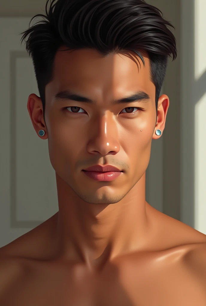 handsome thai man, sexy, unclothed