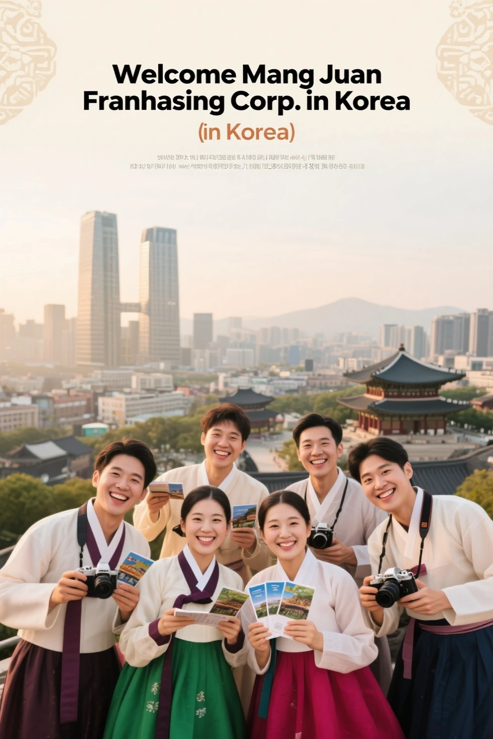 A woman and man vlogging and sitting in the back. They are youtubers. No faces are wanted to be seen. Woman has middle dark brown straight hair and man has straight black hair as an asian. You can use country flags. In front of the woman turkey flag, and in front of the man korea flag