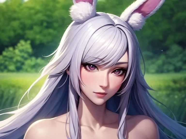 Cute and sexy girl, pink hair, the bunny girl, ultra realistic, detailed lighting, anime, paizuri. --auto --s2