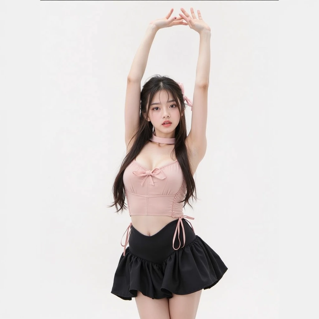 Black Pink Jennie、dance cutely、Live Stage、Overall pink and black、Completely naked