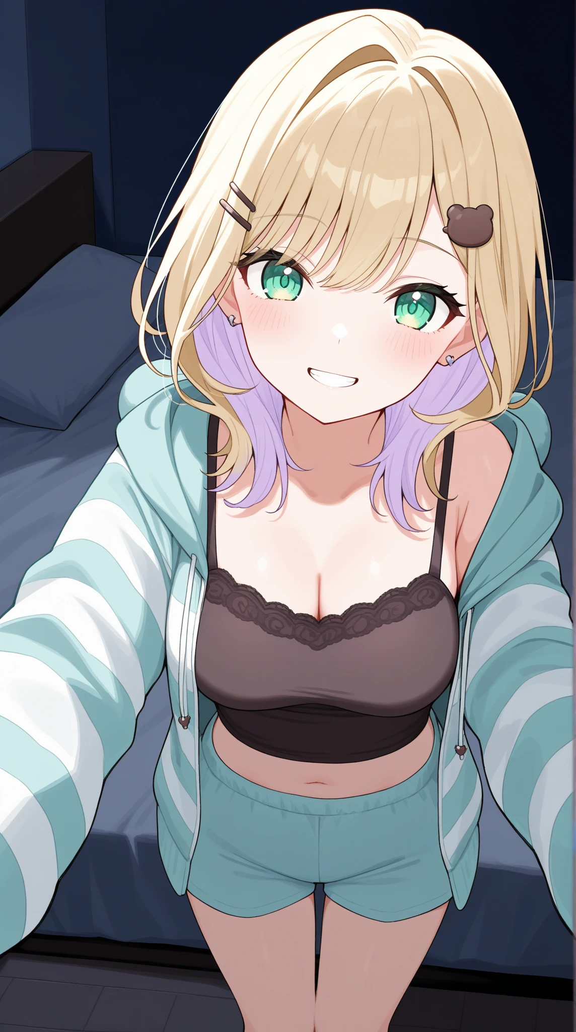 Femme Arafed portant seins nue et des leggings assortis, fille sexy aux yeux marrons, Portrait de Sophie Mudd, cheveux bruns et grands yeux, Selfie d'une jeune femme, Augen dans la chambre, violette myers, sans maquillage, maquillage naturel, Rotation, regarder la caméra, des rires, Visage avec Artgram, maquillage subtil, superbe photo de tout le corps, dans la chambre, Frapper le cul, joli cul, 4k