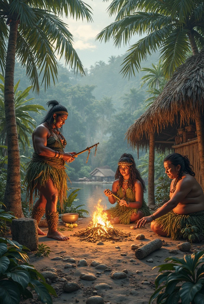 Colombian indigenous people cooking