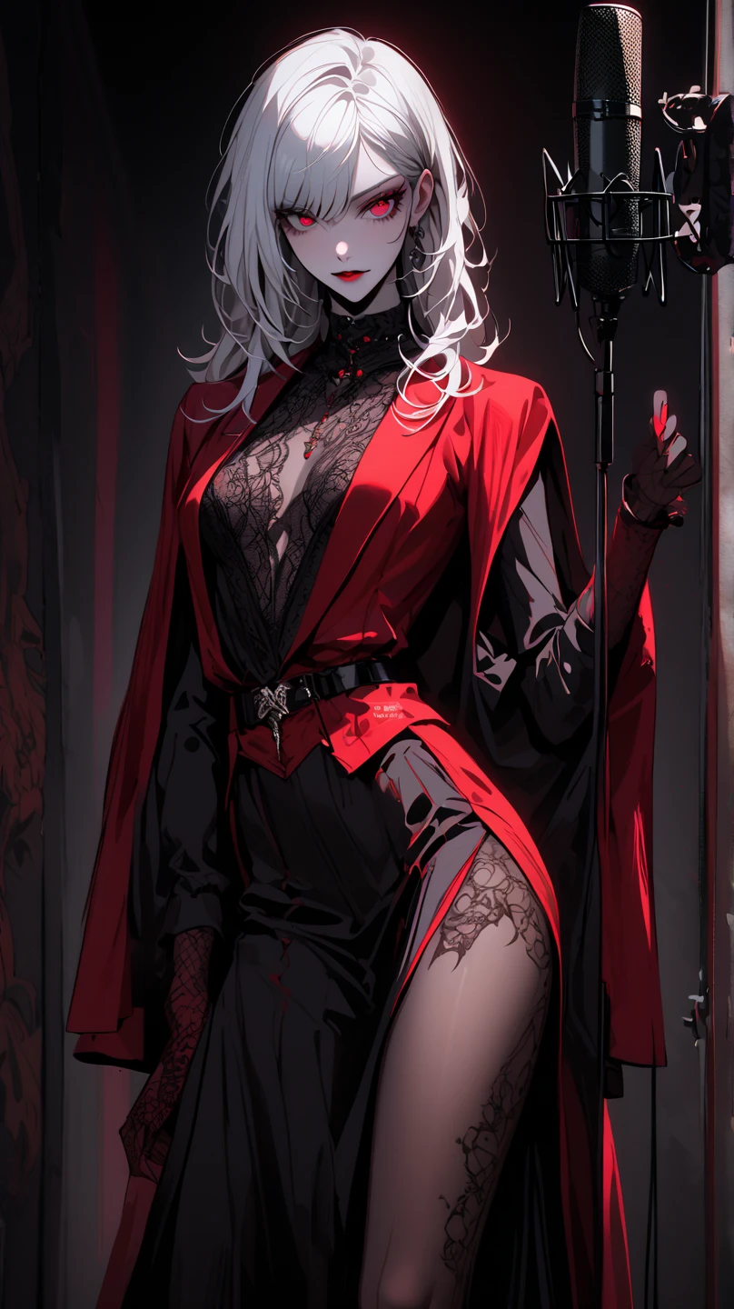 anime - style woman in red dress and black cape posing for a picture, range murata and artgerm, ig model | artgerm, extremely detailed artgerm, style artgerm, by Yang J, style of artgerm, full body xianxia, artgerm on artstation pixiv, persona 5 art style wlop