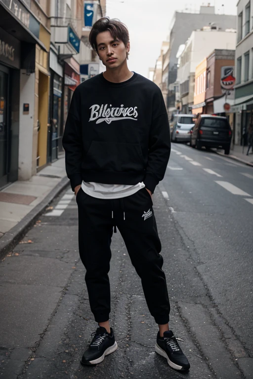Hombre sentado en un banco en una calle de la ciudad, Tendencias en R/streetwear, streetwear casual, Ropa de calle japonesa, Estilo Mohamed Chahin, outlive streetwear collection, Riyahd Cassiem, Christian Orrillo, Foto de perfil, streetwear, Michael Okuda, Moda streetwear, Imagen de cuerpo entero, foto de perfil, Antoine-Jean GR, Ropa casual