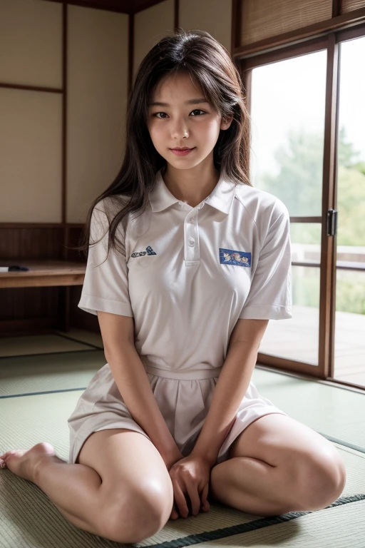 The top half of a traditional sailor suit、Japanese high school students、15 year old female, RAW shooting, (realism: 1.8, Realistic), High-definition CG integrated 8K wallpaper, One Girl, camera&#39;Gaze, ((Straight from the front))), (Headquarters Skin: 1.8, Glowing Skin)), Soft lighting, high quality,  (Professional Lighting: 1.6), Japanese women, From ankle to head, Shooting from the feet up, height: 160cm, Weight 50kg, (((Thin lace underwear is visible)))、(((Legs open)))、Captivating Gaze、Seductive look、(((Ecstatic expression:1.6)))、((Eyes closed:1.5))