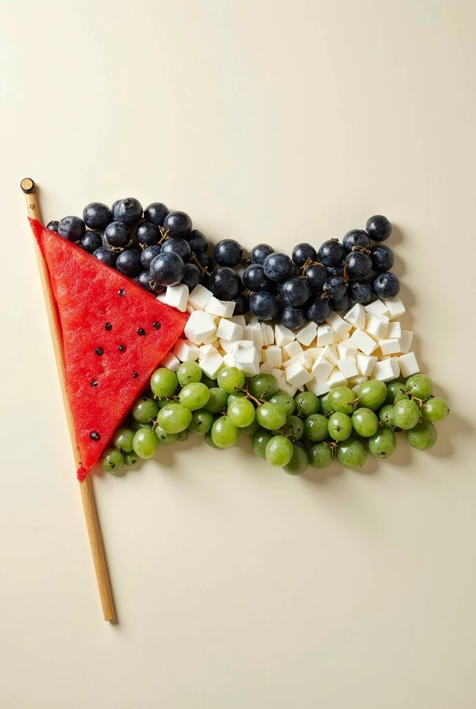 high quality picture of pulao with green and white colours of pakistan independence day and a small pakistani flag is on pulao and a name tag of (bestway foundation school) on pulao top