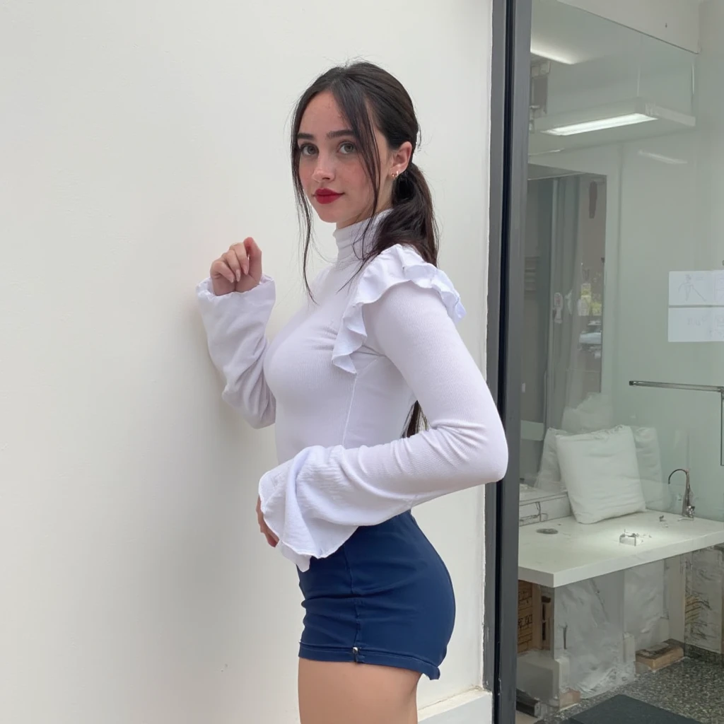 (masterpiece, best quality), (plain background), (cute face), cinematic lighting, pretty girl, perfect body, toned thighs, miniskirt, kawaii, dreamlike aesthetic
