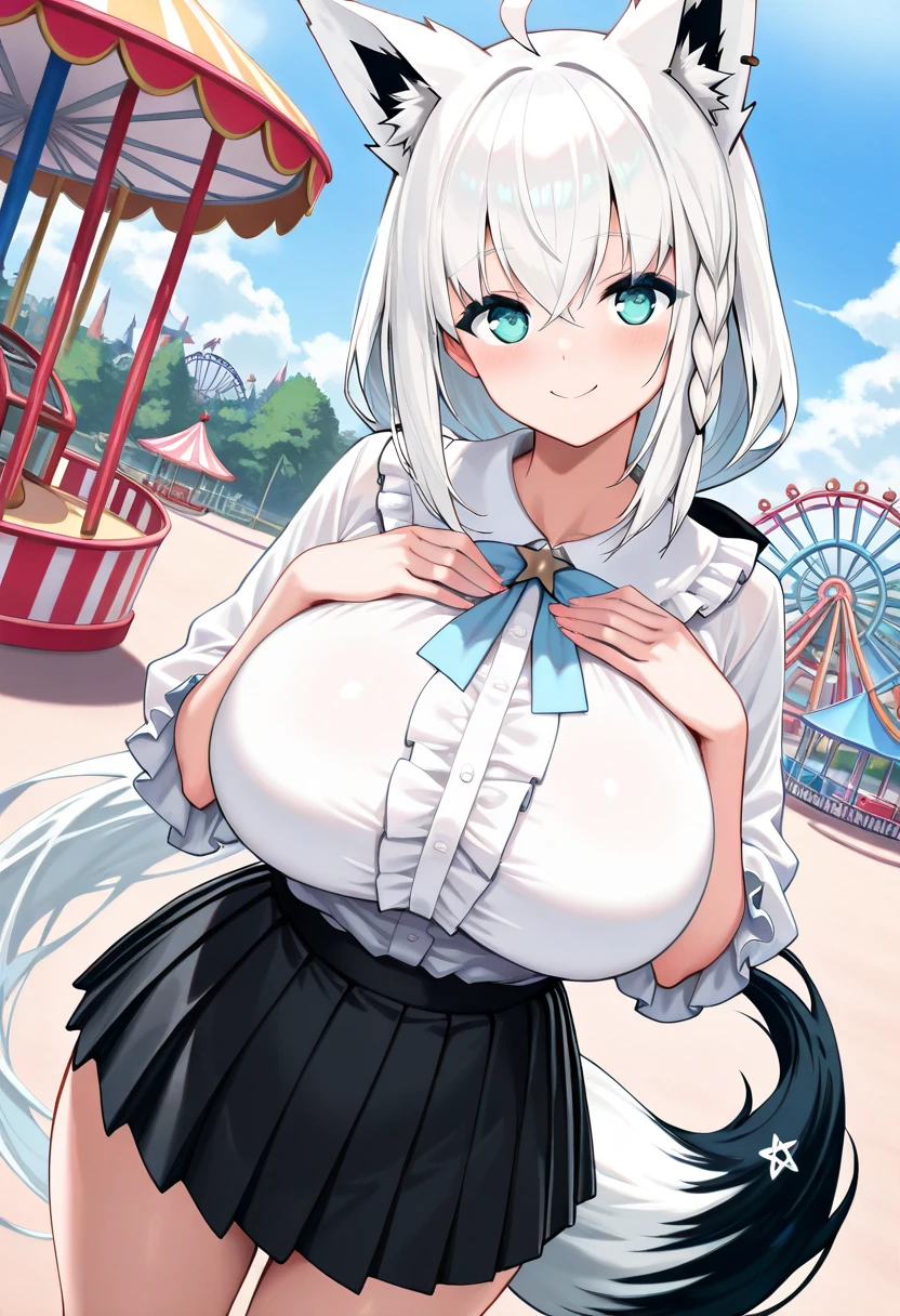 Anime girl poses with room in front of cherry tree, small curvaceous loli, oppai, Loli, loli in dress, [ 4 K digital art ]!!, pixiv 3dcg, Splash art anime Loli, Smooth anime CG art, fluffy chest, Detailed digital anime art, Anime! 4 k'', Anime! 4K