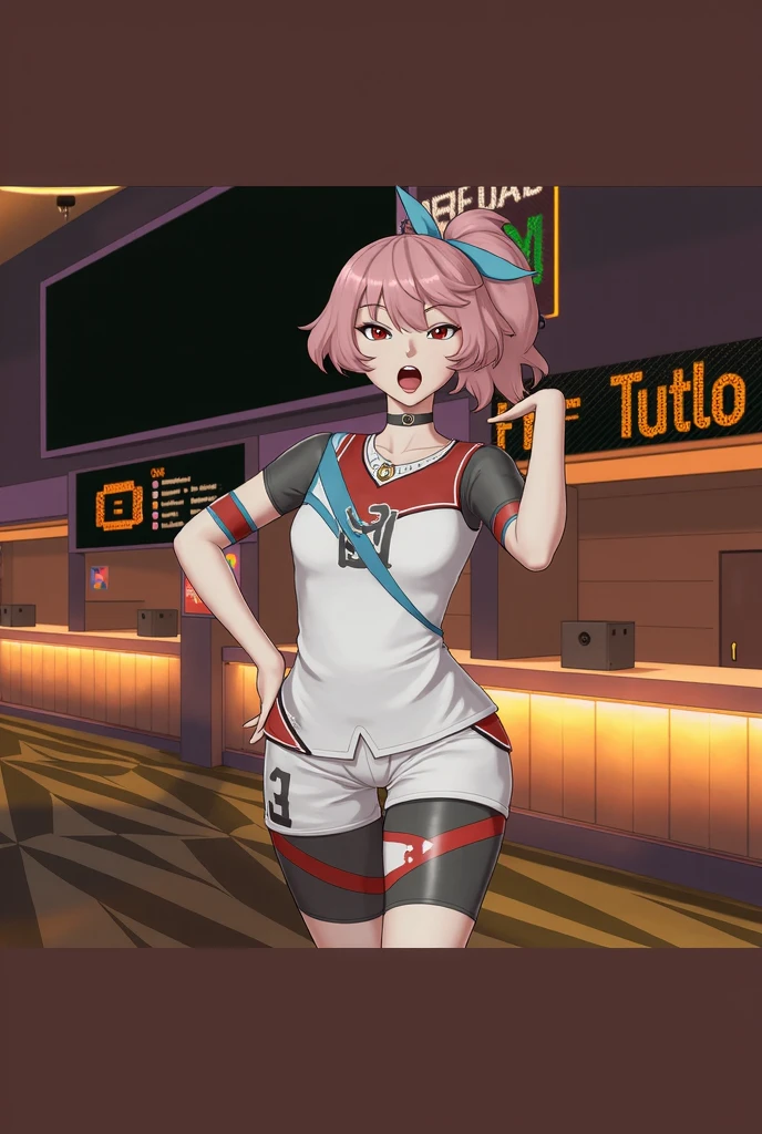 kanna, tank top, 1girl, gold necklace, jewelry, panties, indoors, casino